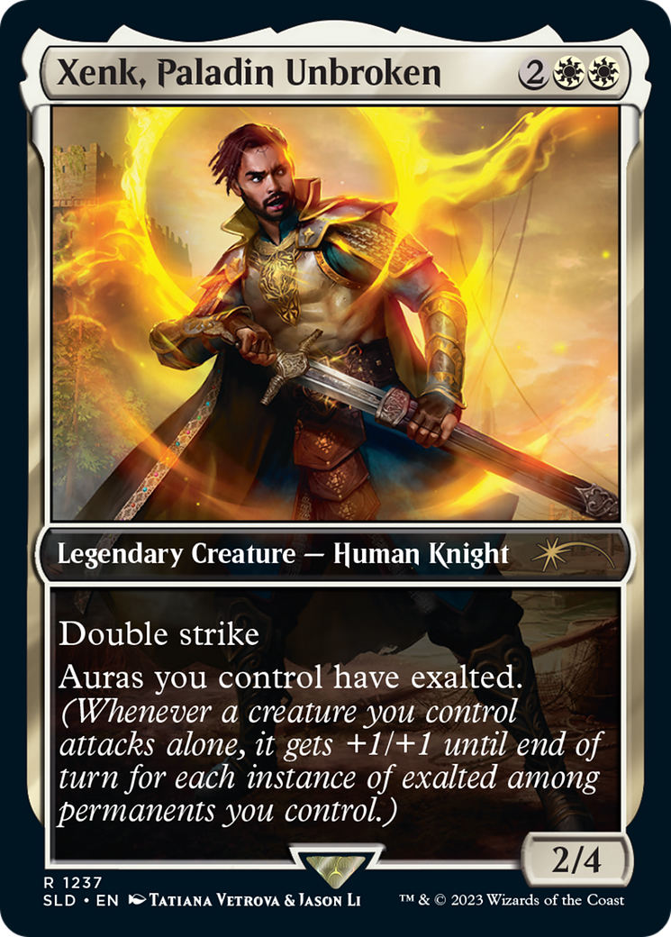 Xenk, Paladin Unbroken / Rashel, Fist of Torm (SLD-1237) (Foil)