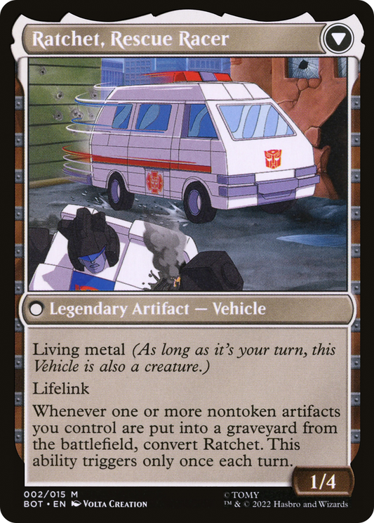 Ratchet, Field Medic // Ratchet, Rescue Racer (BOT-002) (Foil)