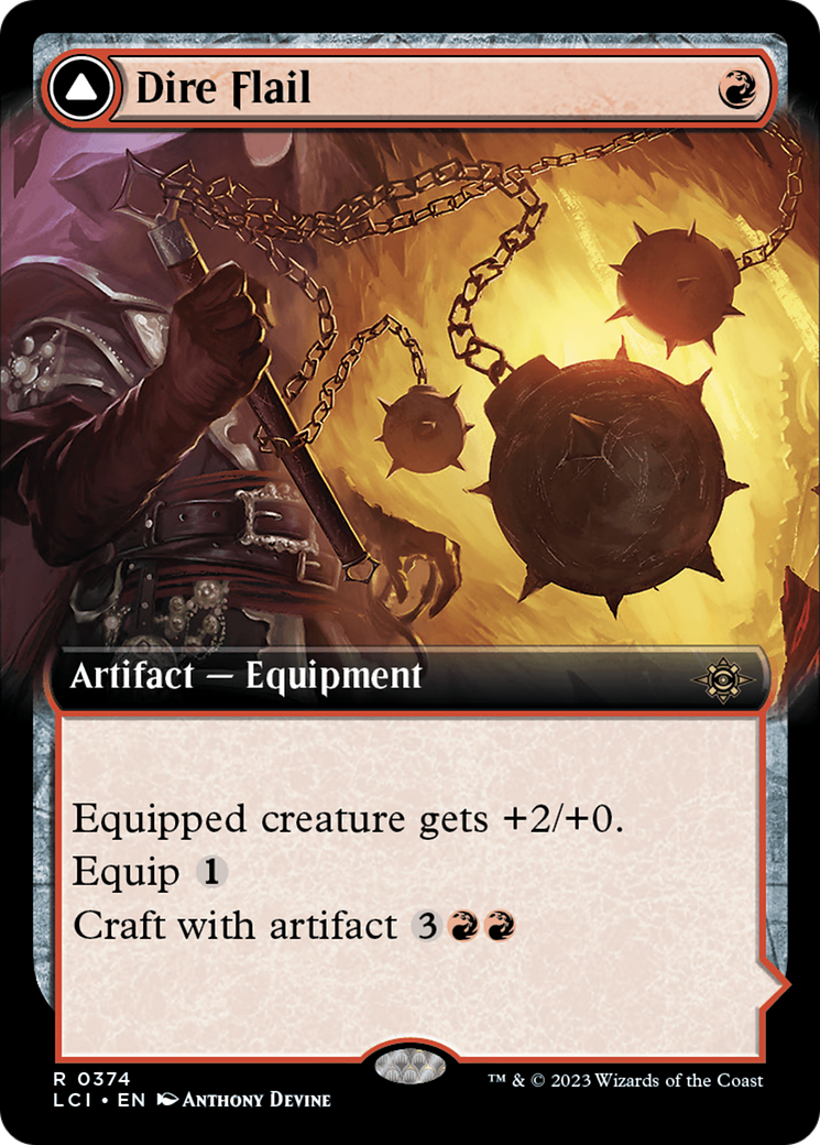 Dire Flail // Dire Blunderbuss (LCI-374) (Extended Art) (Foil)