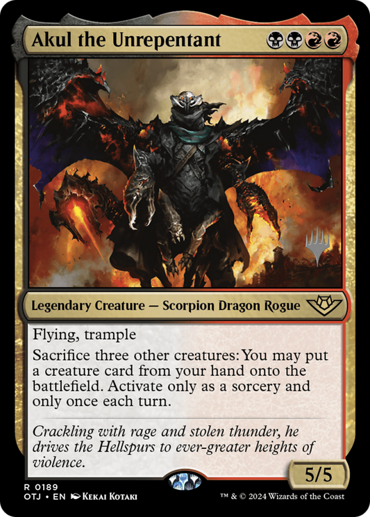 Akul the Unrepentant (PPOTJ-189P) (Foil)