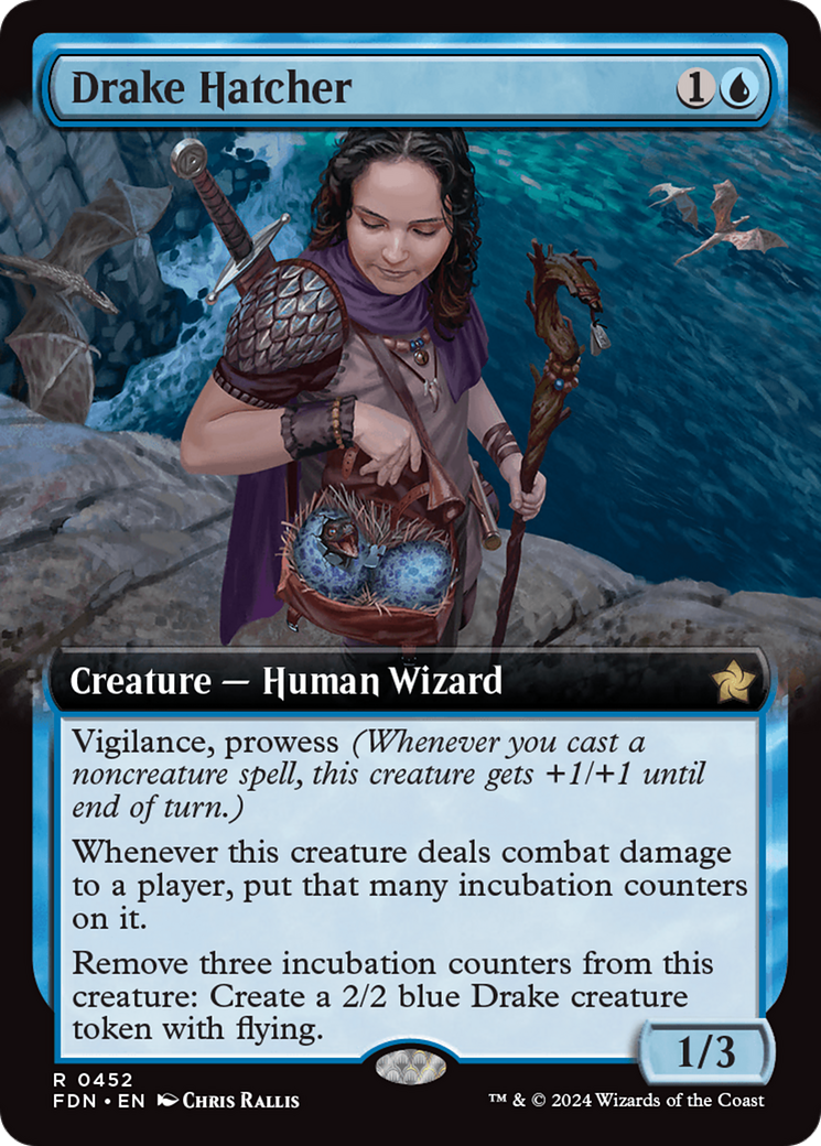 Drake Hatcher (FDN-452) (Extended Art) (Foil)