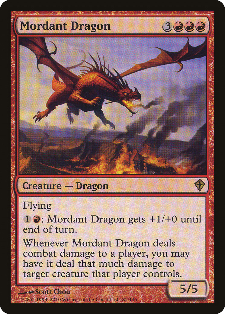 Mordant Dragon (WWK-085) (Foil)
