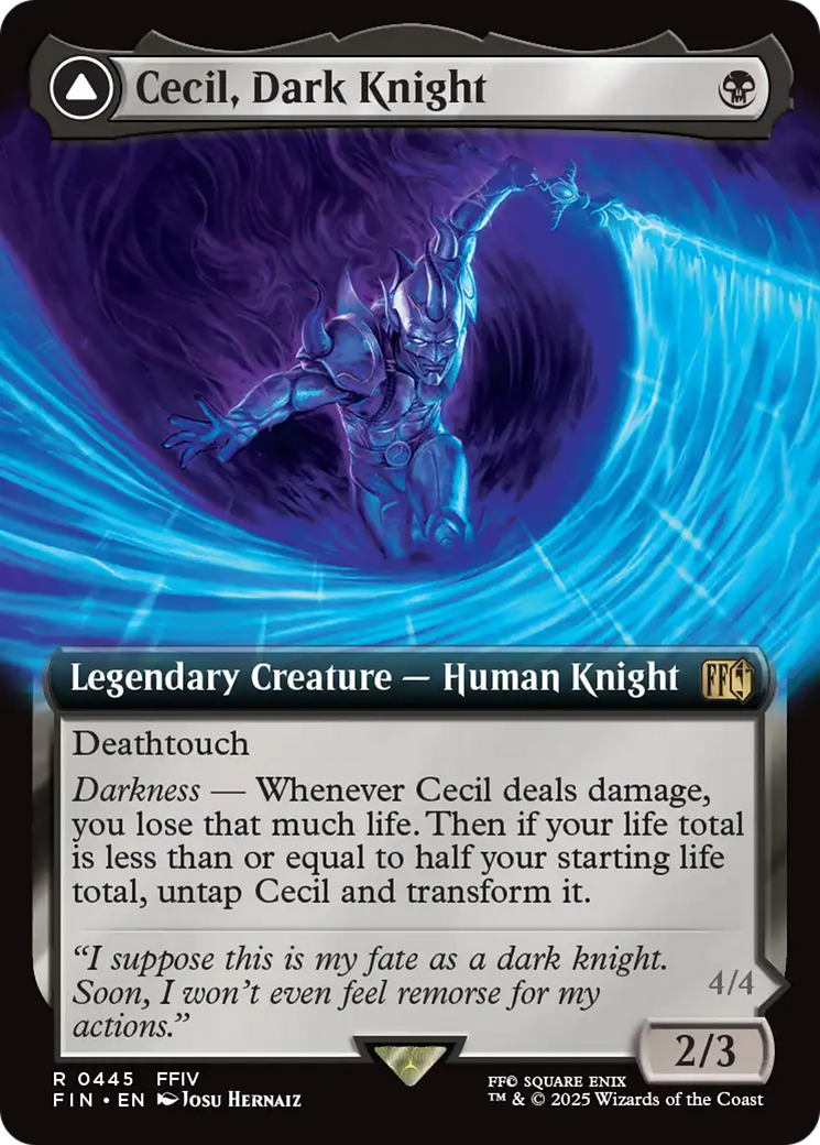 Cecil, Dark Knight // Cecil, Redeemed Paladin (FIN-445) (Extended Art) (Foil)