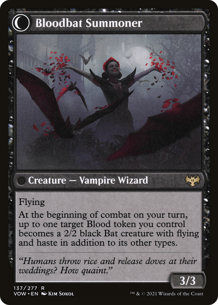 Voldaren Bloodcaster // Bloodbat Summoner (VOW-137) (Foil)