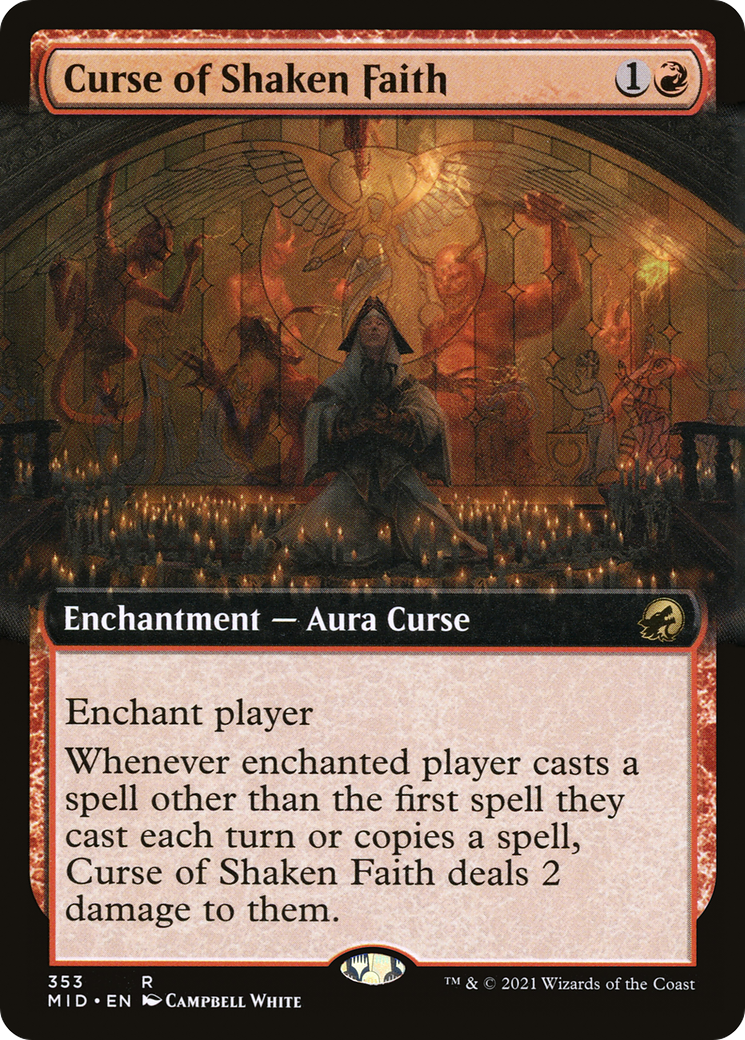 Curse of Shaken Faith (MID-353) (Extended Art) (Foil)