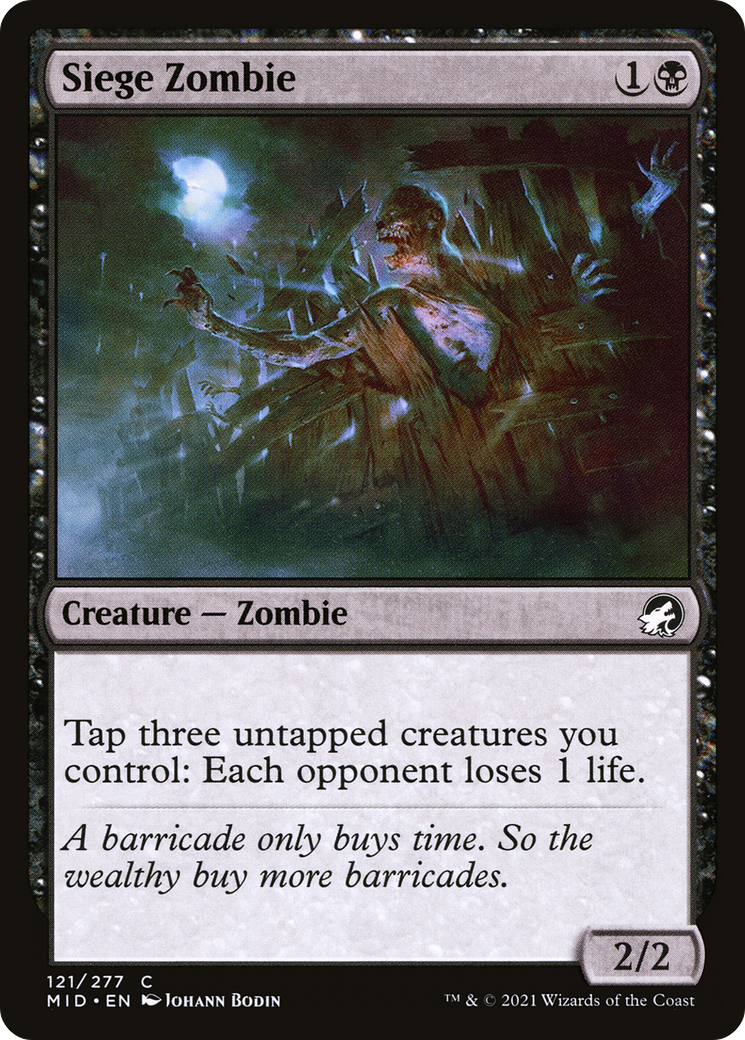 Siege Zombie (MID-121) (Foil)