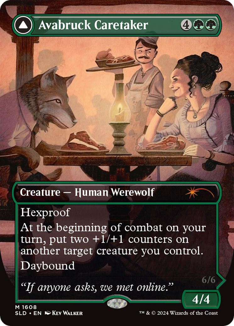 Avabruck Caretaker // Hollowhenge Huntmaster (SLD-1608) (Borderless)