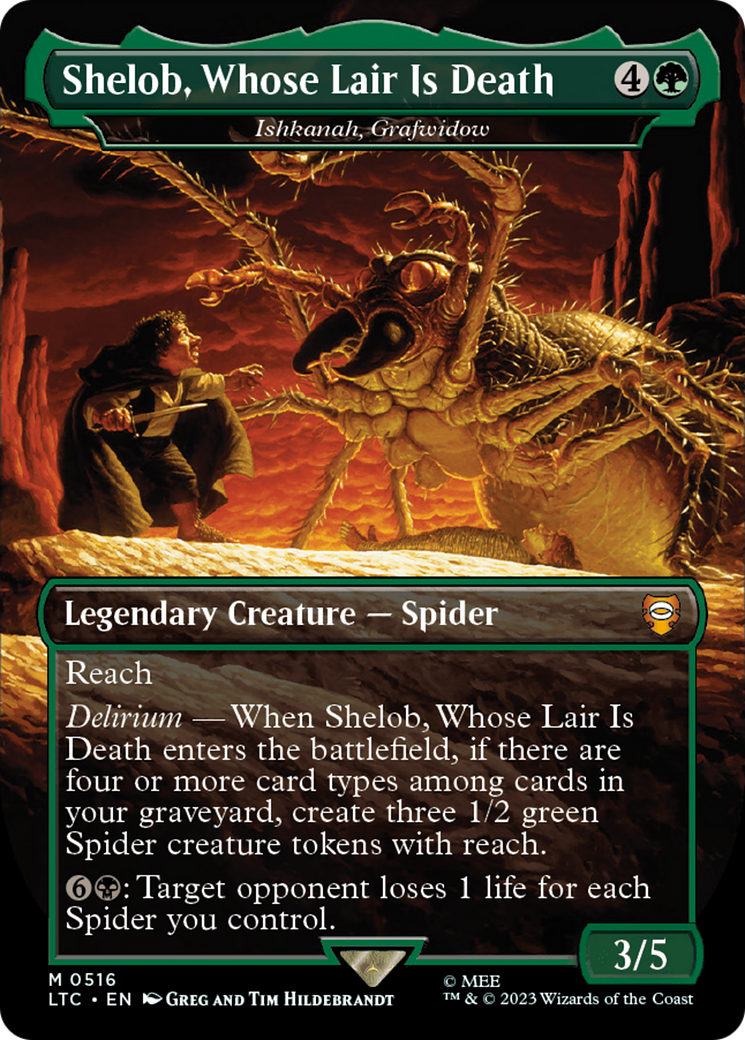 Shelob, Whose Lair Is Death / Ishkanah, Grafwidow (LTC-516) (Borderless) (Foil)