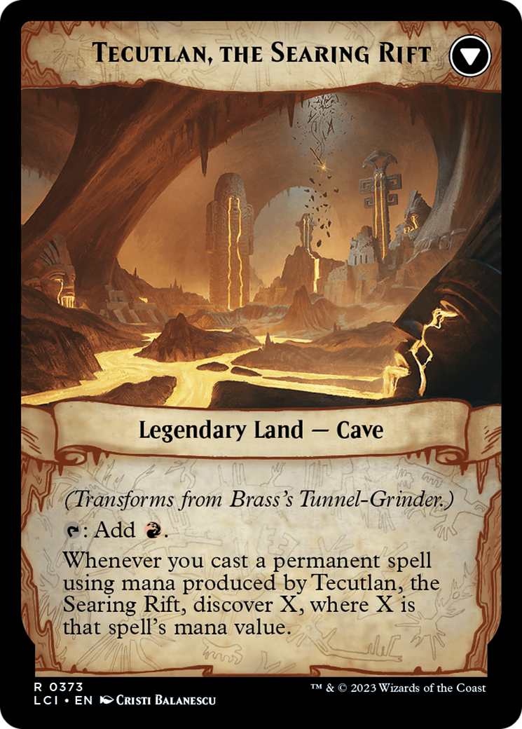 Brass's Tunnel-Grinder // Tecutlan, the Searing Rift (LCI-373) (Extended Art)