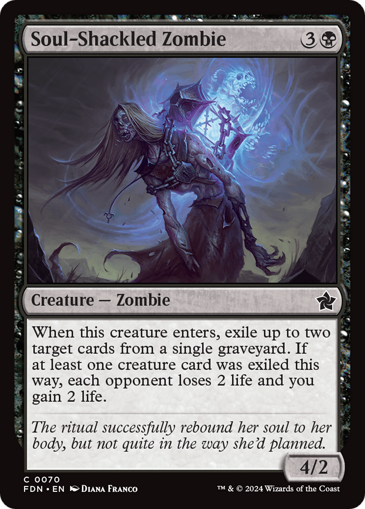 Soul-Shackled Zombie (FDN-070) (Foil)