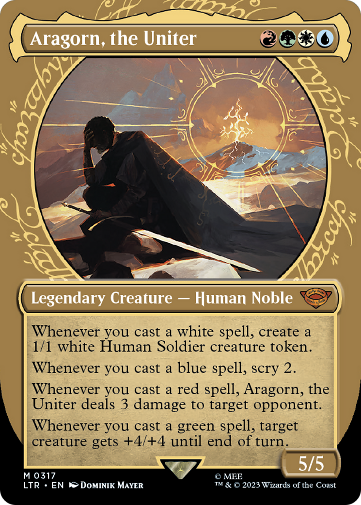 Aragorn, the Uniter (LTR-317) (Showcase) (Borderless) (Foil)