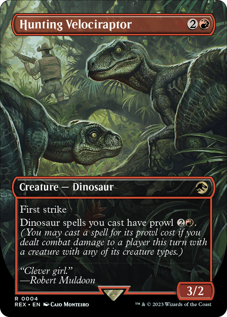 Hunting Velociraptor (REX-004) (Borderless) (Foil)
