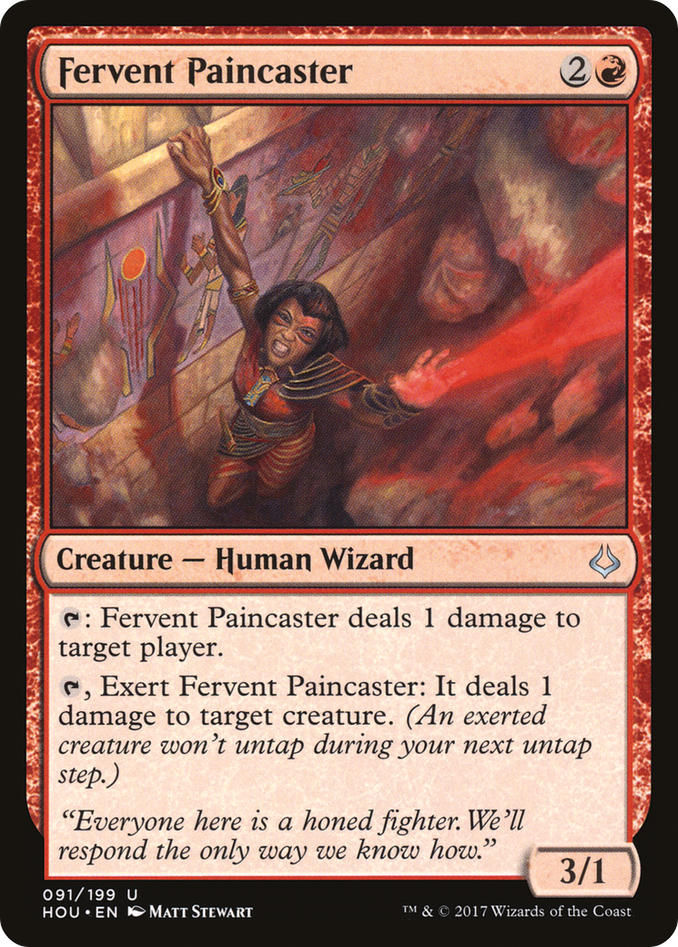 Fervent Paincaster (HOU-091) (Foil)
