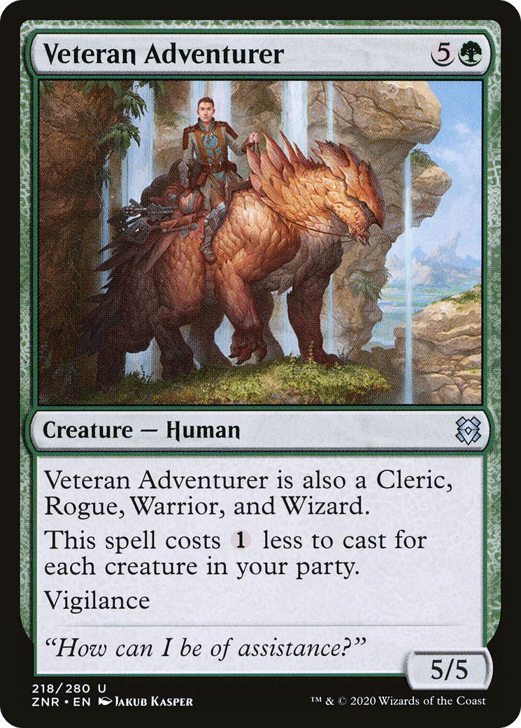 Veteran Adventurer (ZNR-218) (Foil)