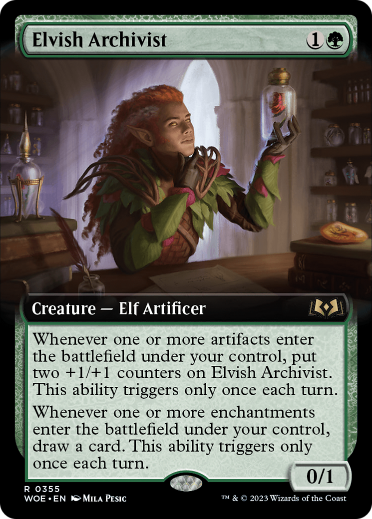 Elvish Archivist (WOE-355) (Extended Art)