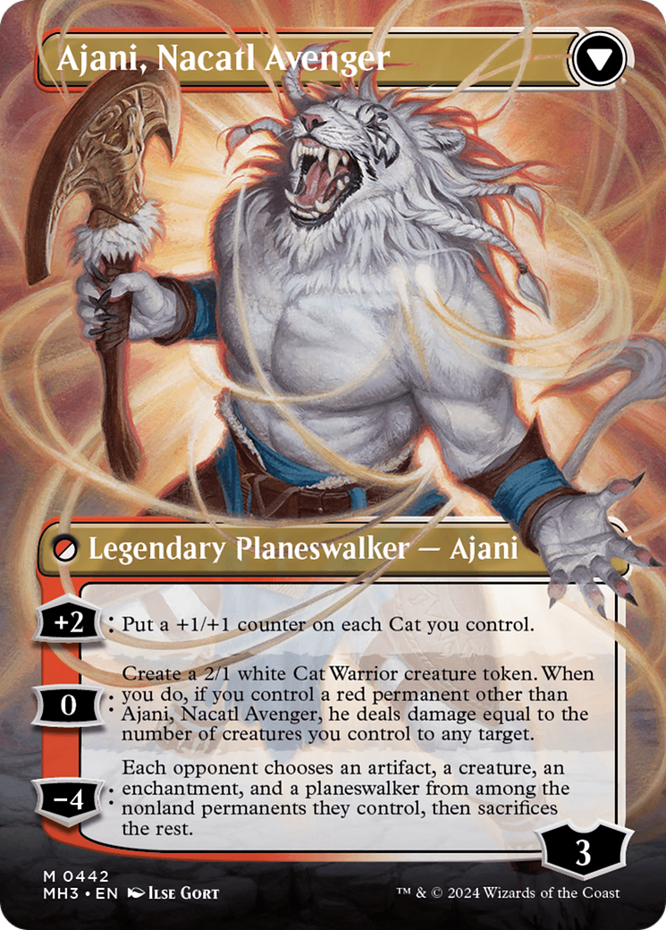 Ajani, Nacatl Pariah // Ajani, Nacatl Avenger (MH3-442) (Borderless)