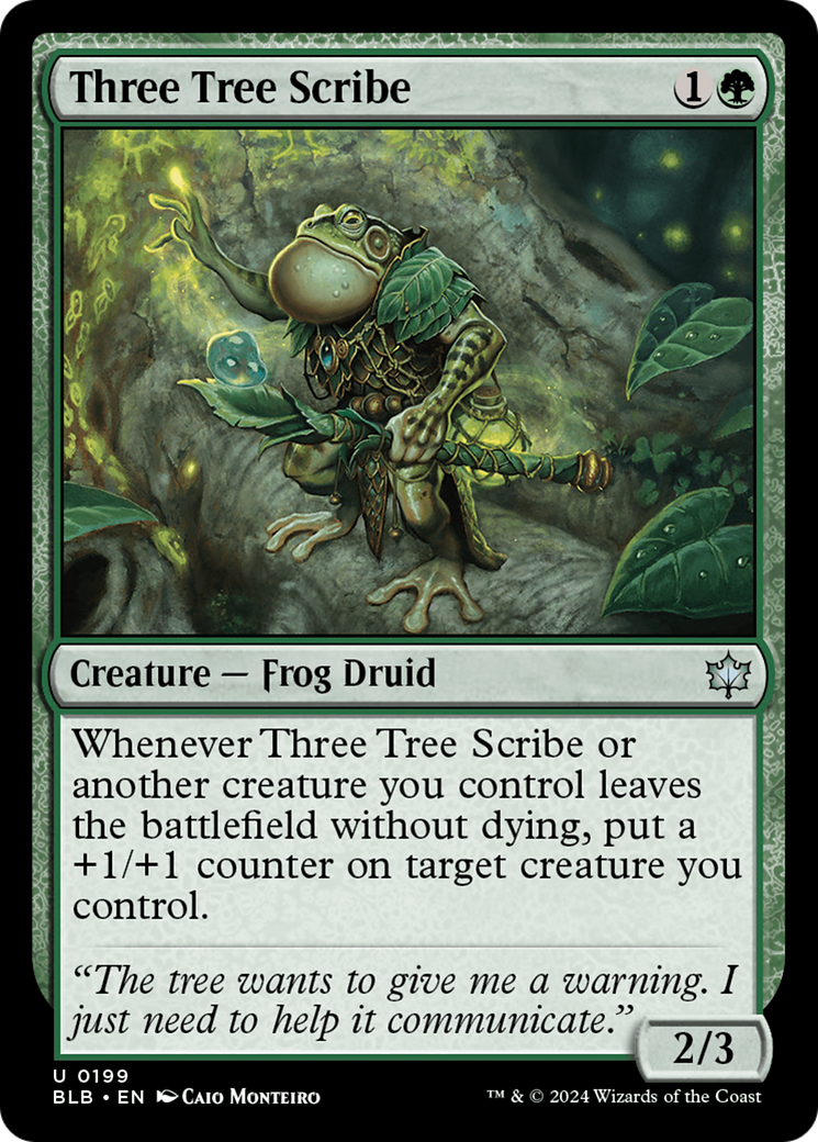 Three Tree Scribe (BLB-199) (Foil)
