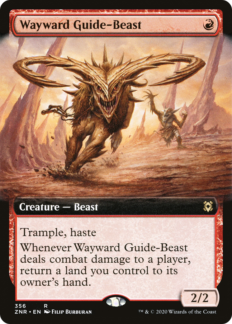 Wayward Guide-Beast (ZNR-356) (Extended Art) (Foil)
