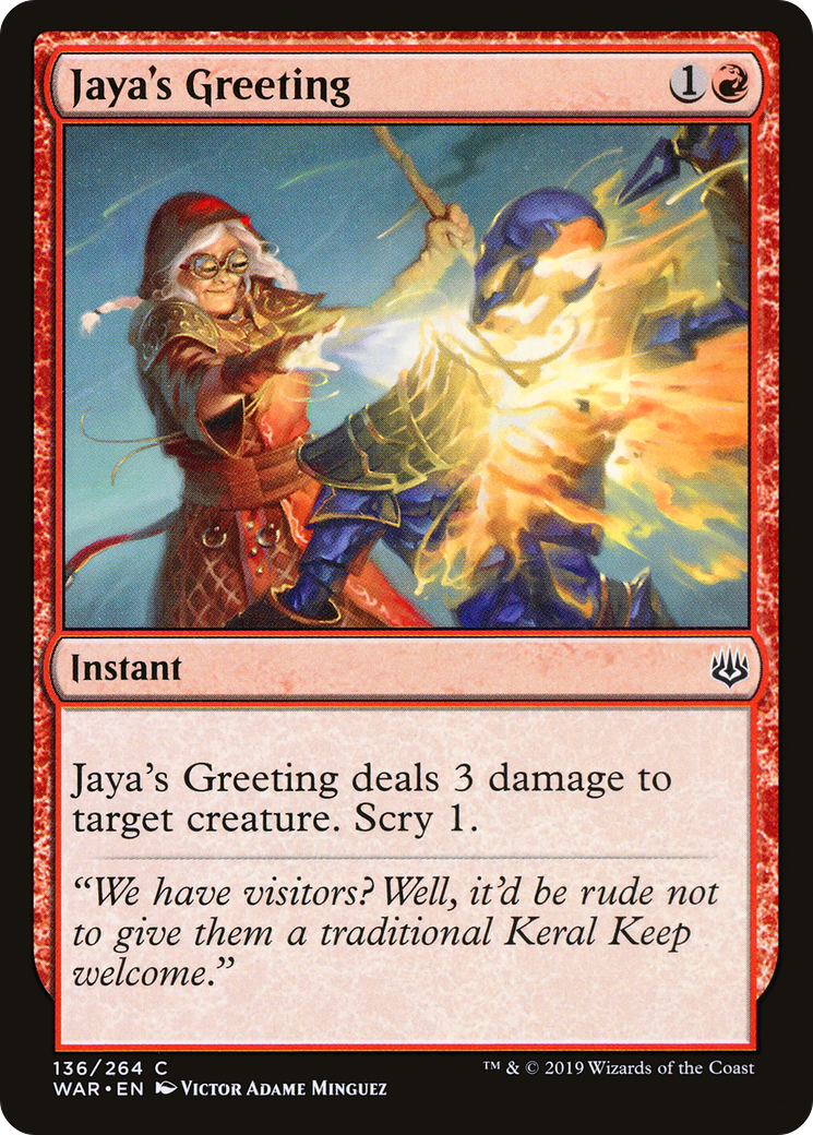 Jaya's Greeting (WAR-136) (Foil)