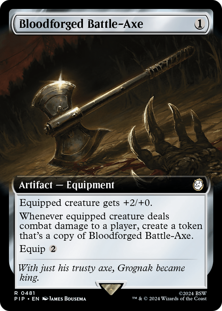 Bloodforged Battle-Axe (PIP-481) (Extended Art) (Foil)