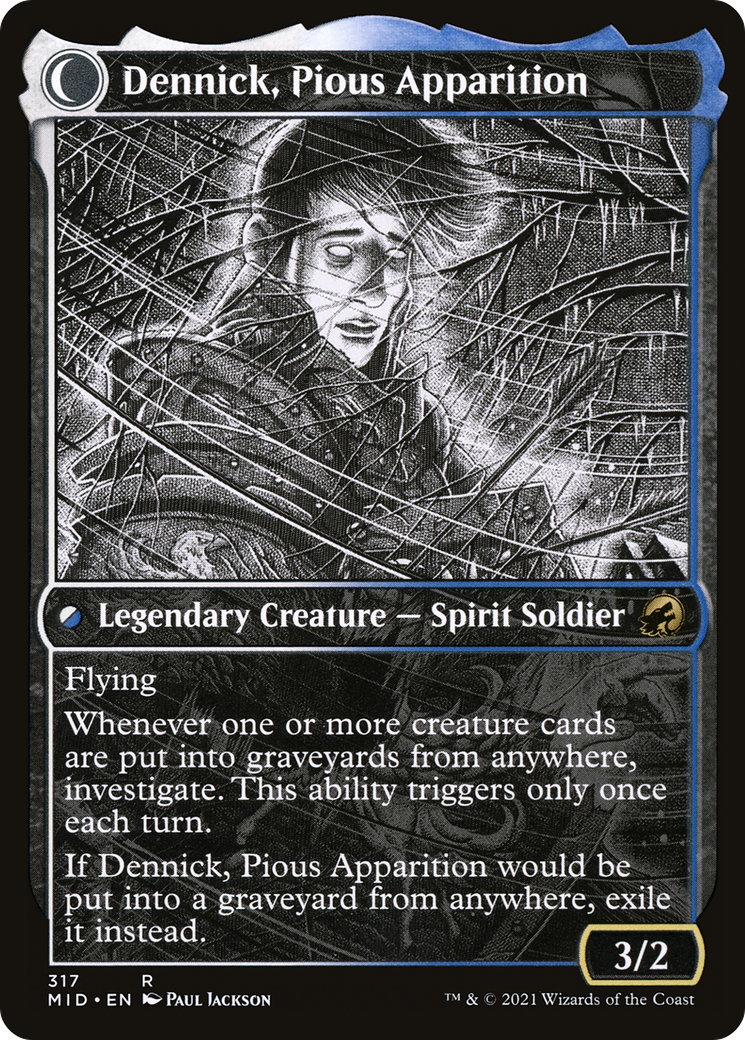 Dennick, Pious Apprentice // Dennick, Pious Apparition (MID-317) (Showcase)