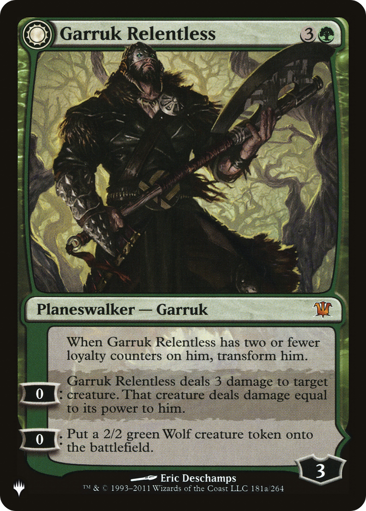 Garruk Relentless // Garruk, the Veil-Cursed (LIST-ISD-181)