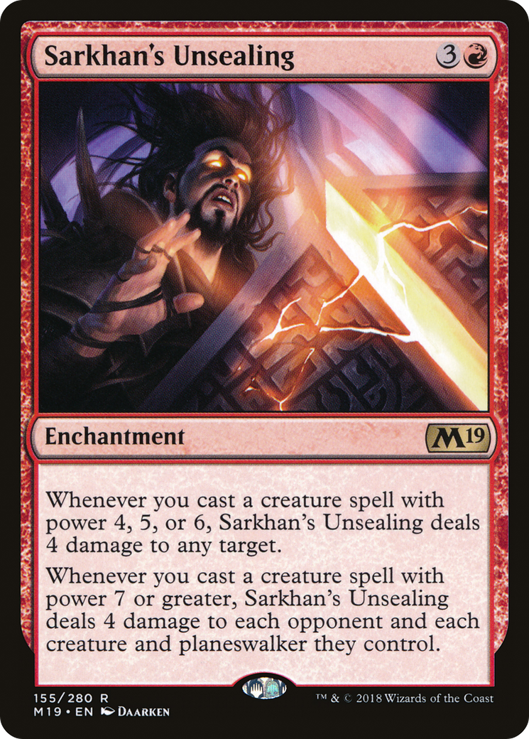 Sarkhan's Unsealing (M19-155)