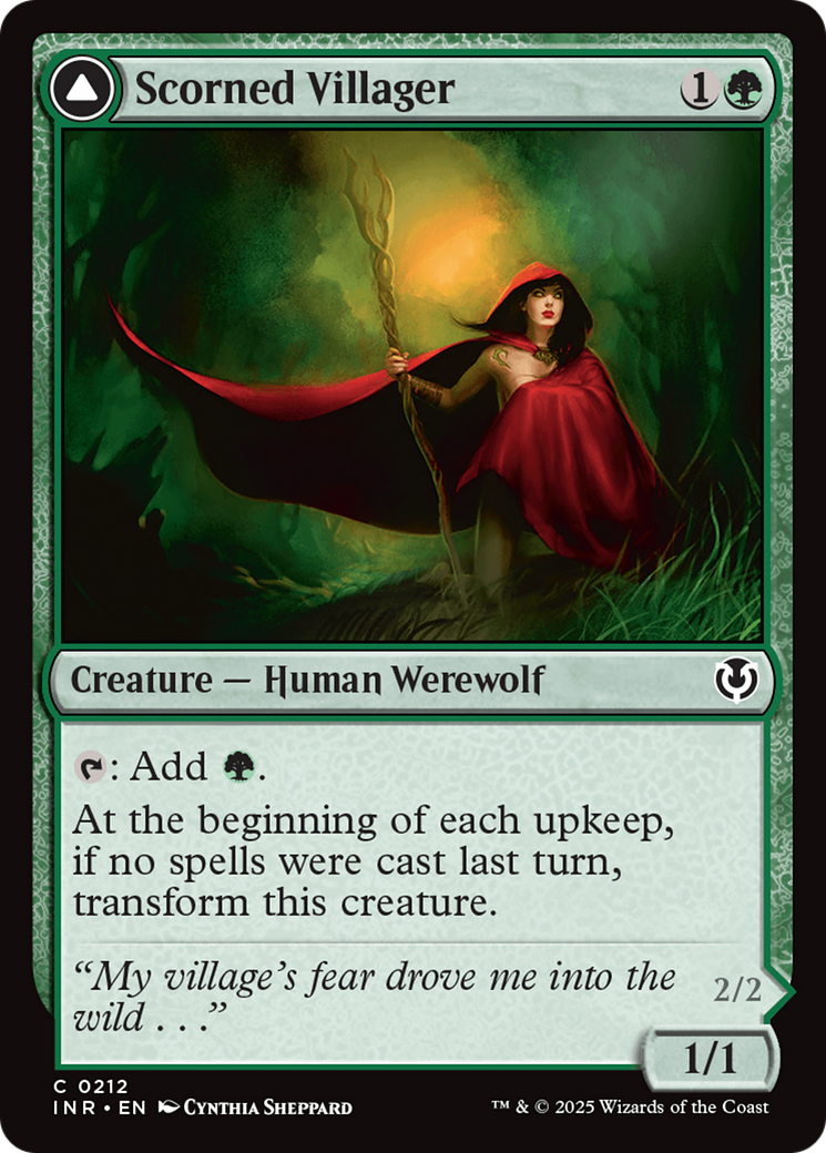 Scorned Villager // Moonscarred Werewolf (INR-212) (Foil)
