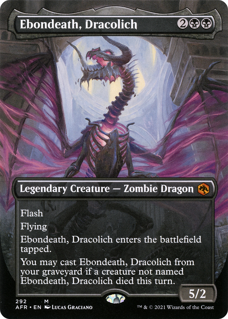 Ebondeath, Dracolich (AFR-292) (Borderless)