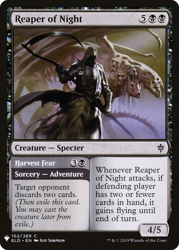 Reaper of Night // Harvest Fear (LIST-ELD-102)