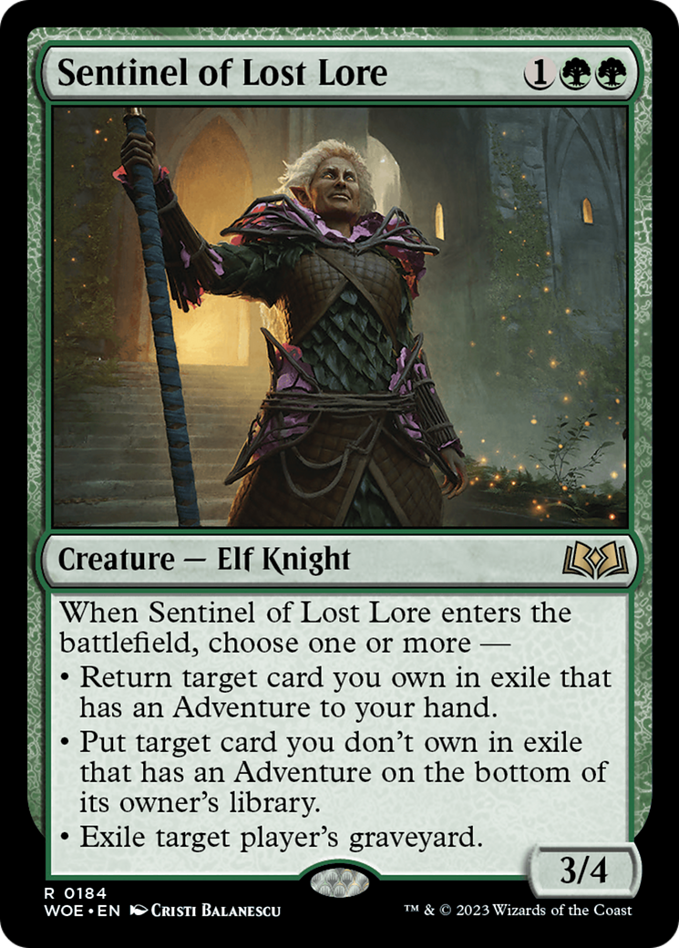 Sentinel of Lost Lore (WOE-184) (Foil)