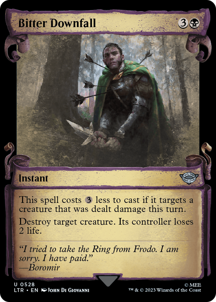 Bitter Downfall (LTR-528) (Showcase) (Scroll) (Foil)