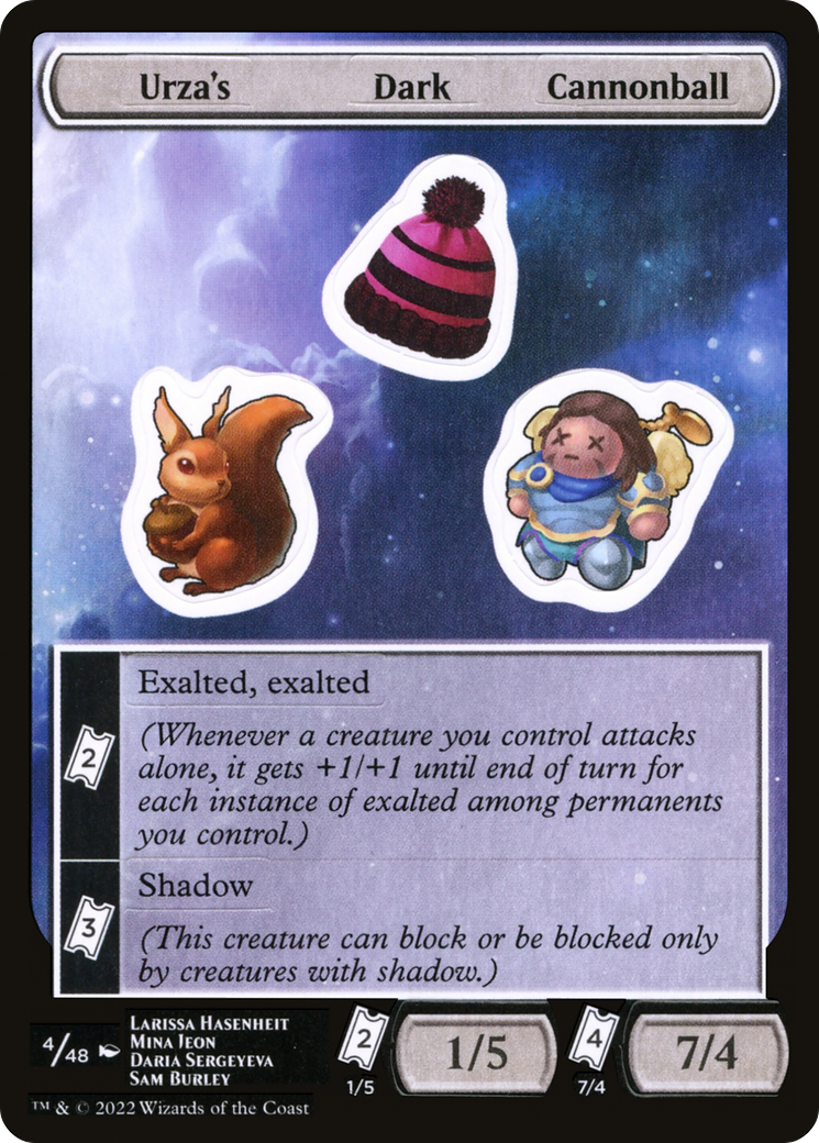 Urza's Dark Cannonball Sticker Sheet (UNF-004)