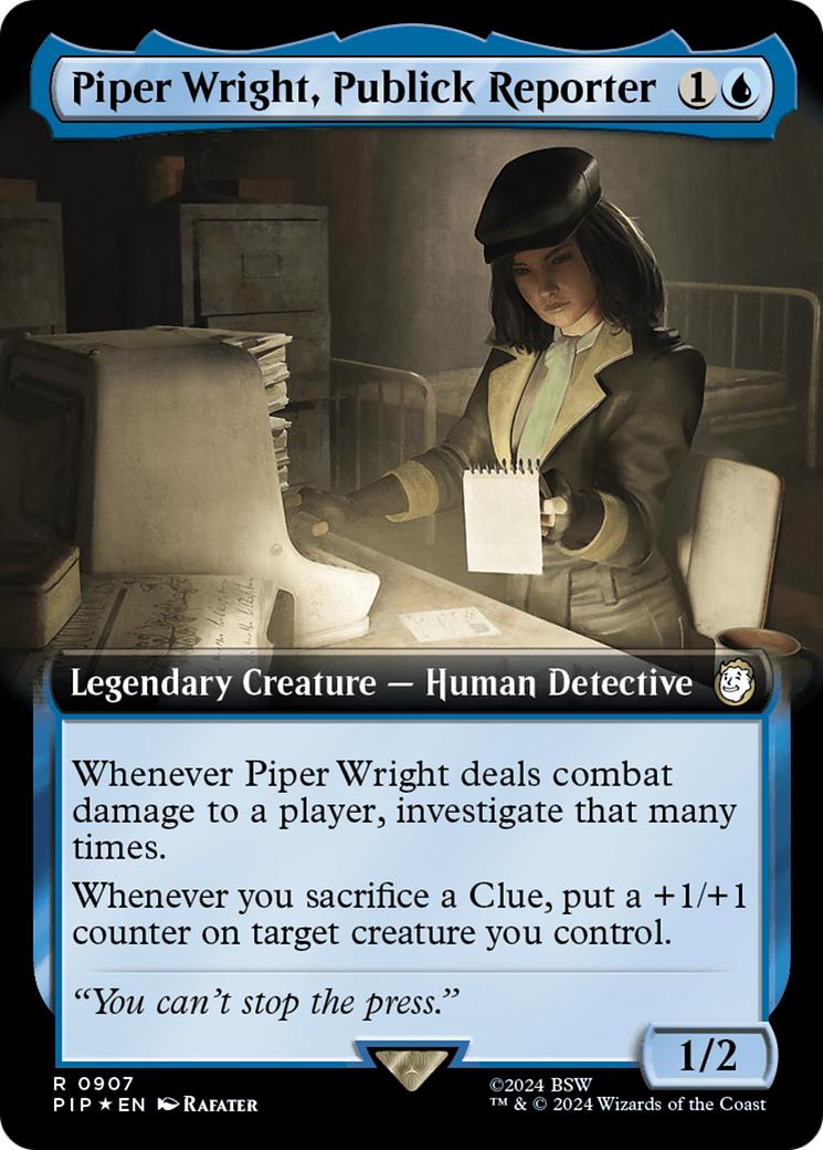 Piper Wright, Publick Reporter (PIP-907) (Extended Art) (Surge Foil)