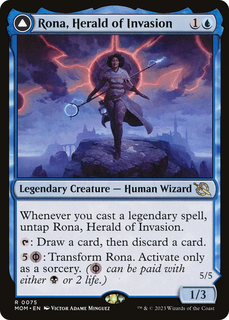 Rona, Herald of Invasion // Rona, Tolarian Obliterator (MOM-075) (Foil)