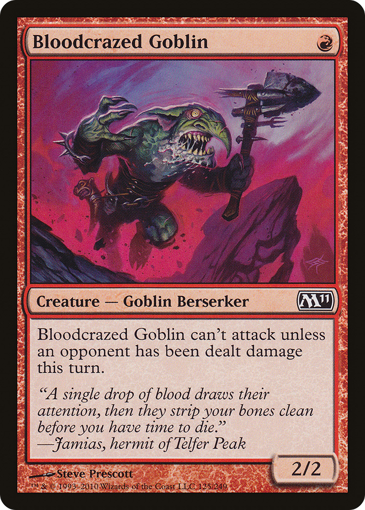 Bloodcrazed Goblin (M11-125) (Foil)