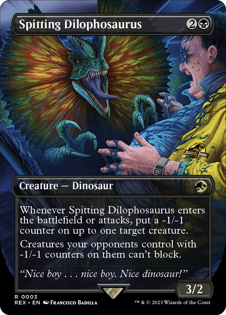 Spitting Dilophosaurus (REX-003) (Borderless)