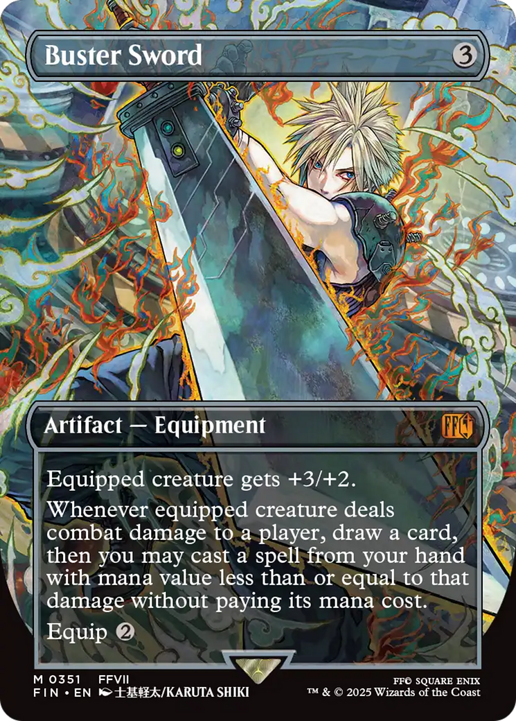 Buster Sword (FIN-351) (Borderless) (Foil)