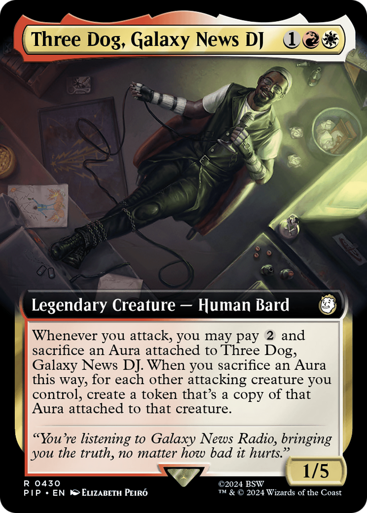 Three Dog, Galaxy News DJ (PIP-430) (Extended Art) (Foil)