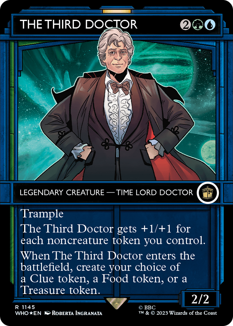 The Third Doctor (WHO-1145) (Showcase) (Borderless) (Surge Foil)