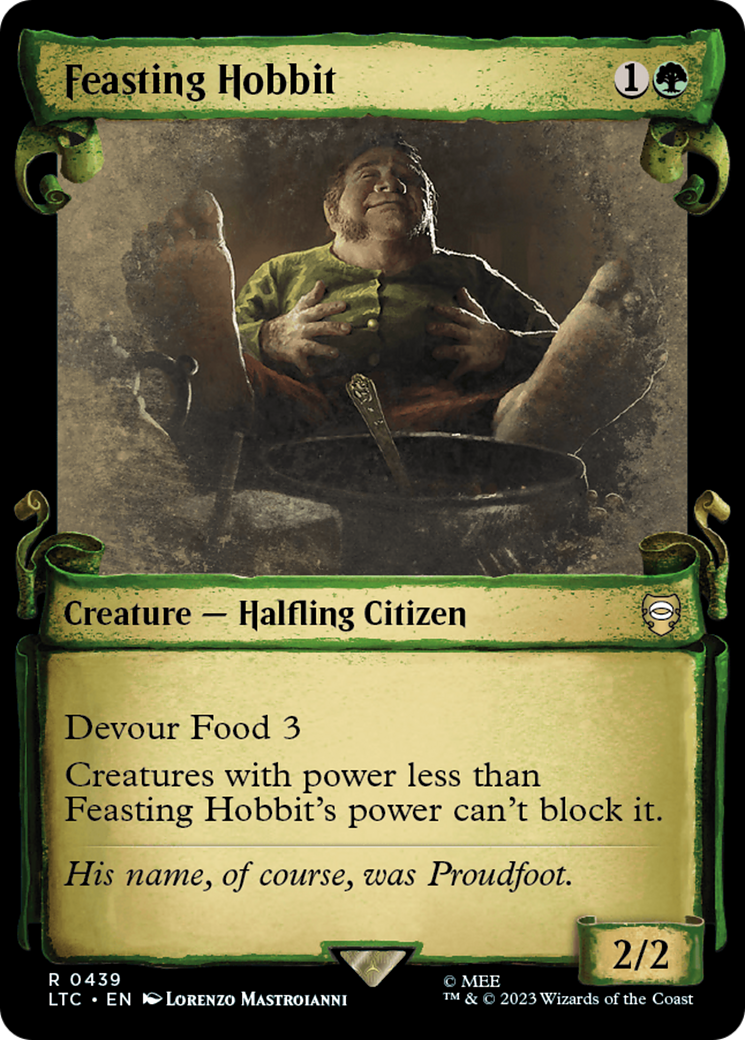 Feasting Hobbit (LTC-439) (Showcase) (Scroll) (Foil)
