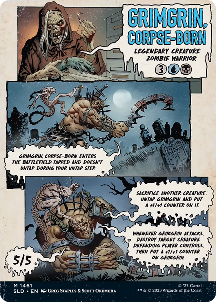 Grimgrin, Corpse-Born // Grimgrin, Corpse-Born (SLD-1461) (Full Art) (Borderless)
