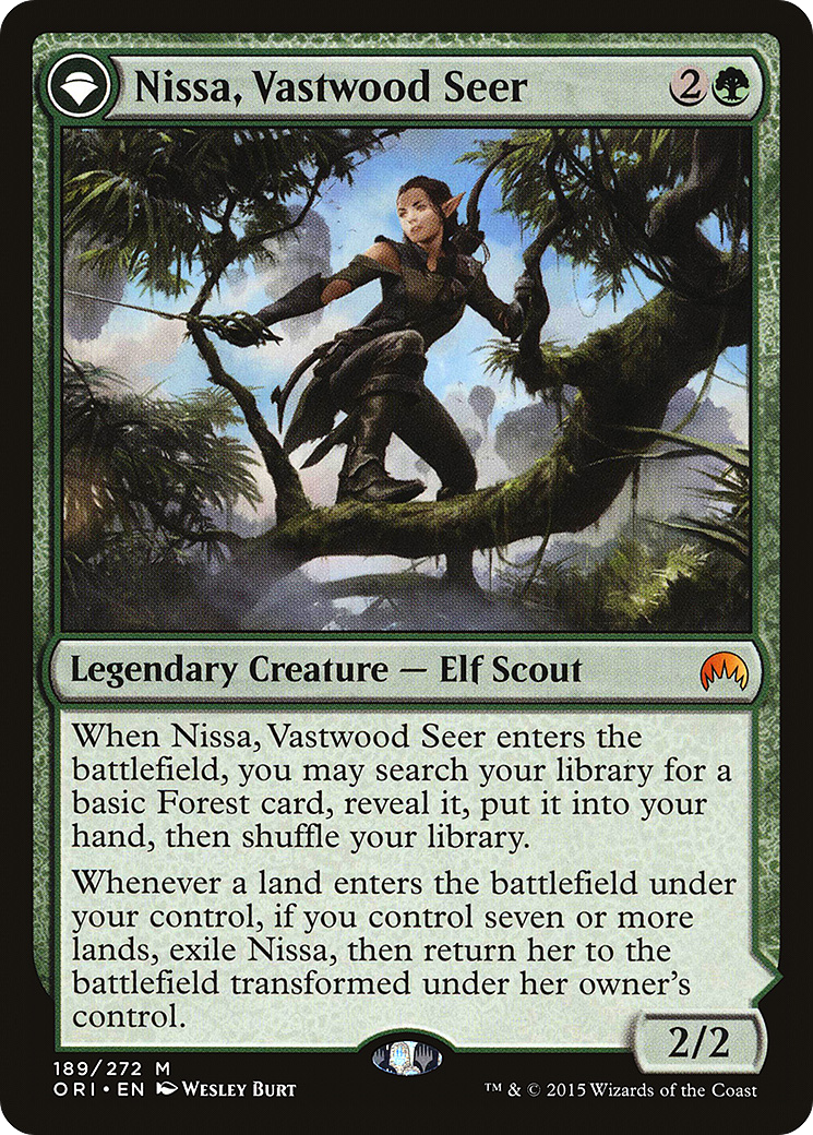 Nissa, Vastwood Seer // Nissa, Sage Animist (ORI-189)
